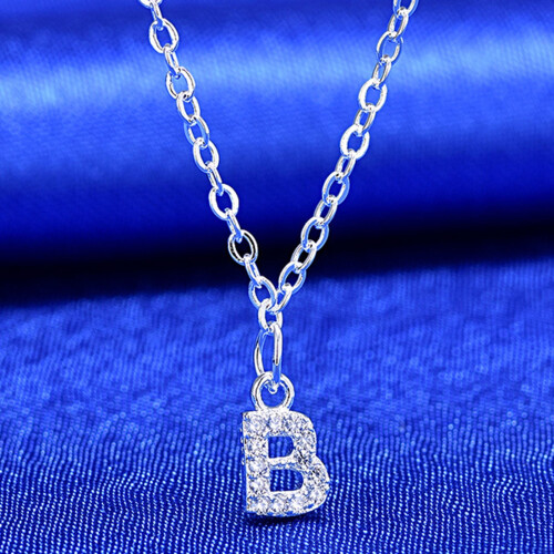 Meidiya 925 Sterling Silver Initial Pendant Necklace A-Z 2