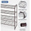 4-Tier Stackable Shoe Rack Metal Bronze 30 Pairs 4
