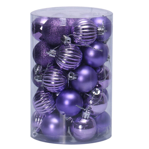 Pompotops Christmas Tree Decoration Balls Wine Red 4cm 34 2