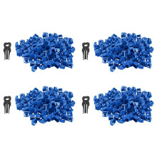 400PZ Blu RJ45 Port Ethernet LAN Hub Anti Copertura Antipolvere Plug Cap Blockout Protector con Serratura e Chiave Proprietarie