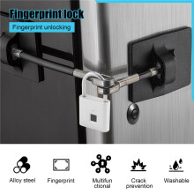 Fingerprint Padlock,Portable Anti-Theft USB Charging Fingerprint Lock for Lockers, Suitcases, Backpacks Etc Can Support