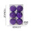 Staron mini Christmas balls ornaments silver 6 pcs 4