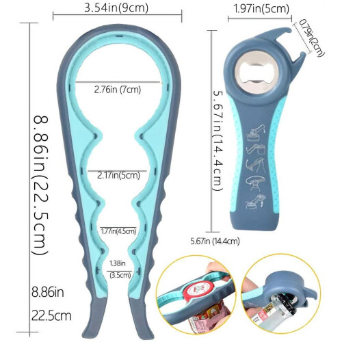 Jar and Bottle Opener for Seniors with Weak Hands, 2-Pack 2