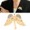 Crystal angel wing brooch gold or silver plated 5