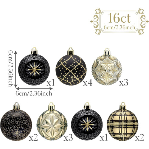 Christmas Tree Ornaments Bronze Copper Brown Gold 16 Pack 2
