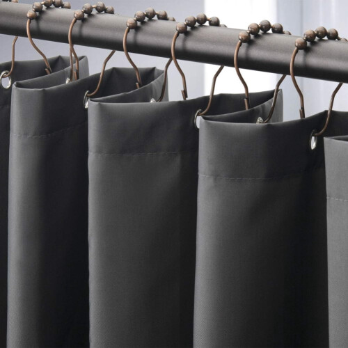 Grey shower curtain liner waterproof 72 x 72 in 1