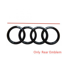 (Black Gloss, 192CM Flat) Audi Badge Rings Set Front Grille Rear Boot A3 A4 A5 A6 A7 Q3 Q5 Q7 Q8 S6 S7 TT