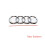 ( Silver, 202mm Flat) Audi Rings Logo Front Grill & Rear Trunk Emblem 1