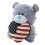 BESTSKY Qbeba Bear Plush Pillow with Heart 1 Piece 2