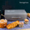 Metal vintage bread storage box with lid gray 2