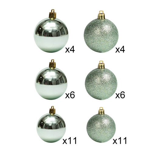 Staron Mini Christmas Ornaments Green 42pcs 1