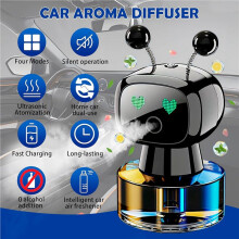 2X Robot de Voiture Intelligent et Mignon, Purificateur D'Air, Ornements de Voiture, Machine D'Aromathérapie pour la Maison et le Bureau