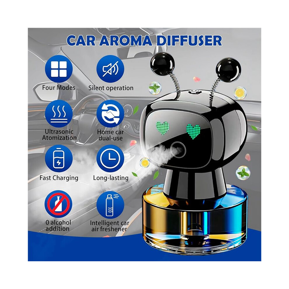 2X Fashion Cute Robot Car Air Purifier Car Ornaments Home Office Aromatherapy Machine 6033733779558