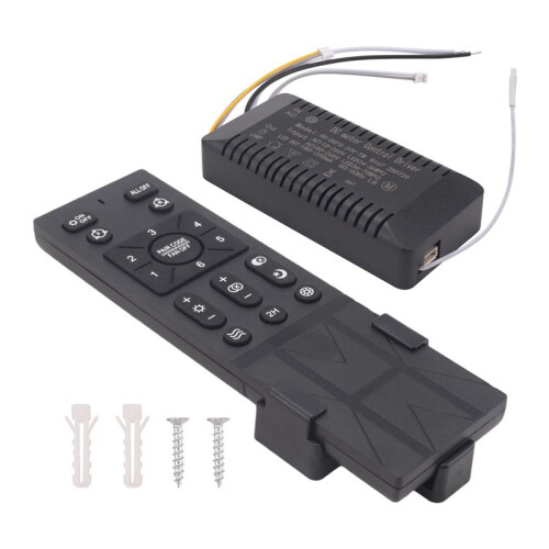 4X Ceiling Fan Remote Control Kit with 6 Speed Settings, Replacement Ceiling Fan Remote, Dimming Controls, 110-265V