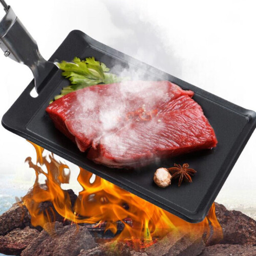 Shengjike rectangular cast grill griddle pan portable 1