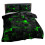 Set de pilotă geometric verde-negru, 3 piese, microfibră 2