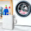 White Metal Storage Bucket with Iron Scoop 1 Pack 2