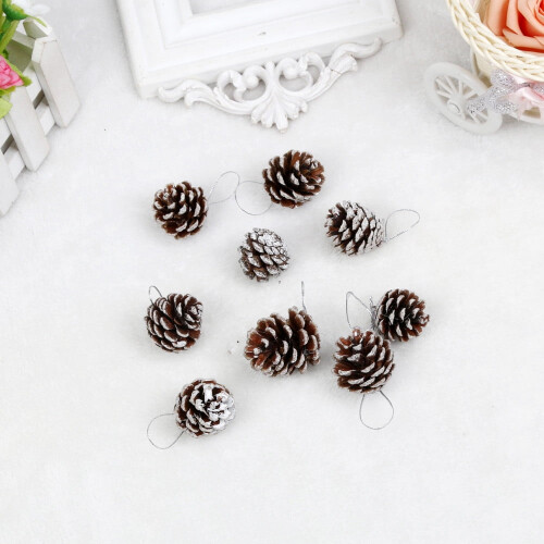 Ensemble de 9 boules de Noël en forme de pomme de pin 1