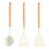 White Silicone Kitchen Utensils Set with Wooden Handle 3PCS 4