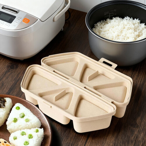 Molde triangular antiadherente para onigiri de 6 cavidades 2