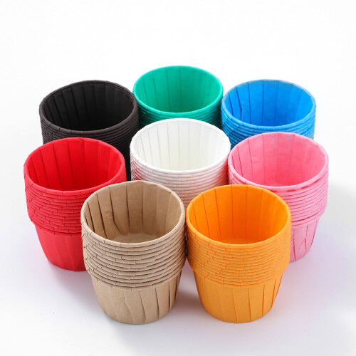 Caissettes à cupcakes dorées et argentées à bord roulé, jetables pour la cuisson 2