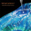 Ensemble rideau de douche bohème bleu turquoise aquarelle 4 pièces 4