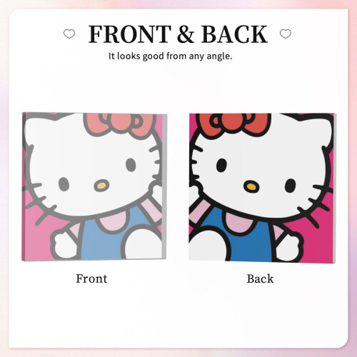Placa cuadrada de acrílico de Hello Kitty con frases inspiradoras 1