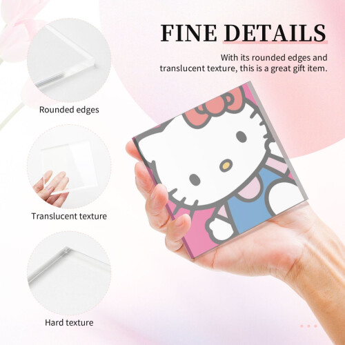 Placa cuadrada de acrílico de Hello Kitty con frases inspiradoras 2