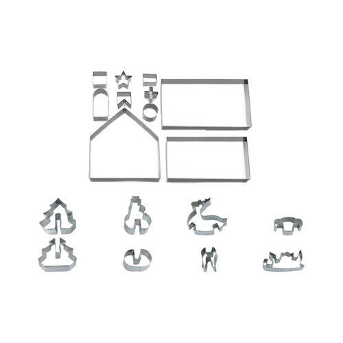 Weihnachtsplätzchen-Ausstechformen-Set, 3D-Weihnachtsmann, 18-teilig 1