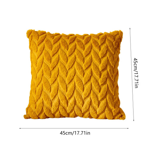 Broderet bladpude blød polyester lændepude 2