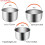 Stainless Steel Steamer Basket with Silicone Handle for 5
