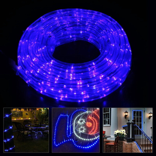 Blå LED-saulys 15 meter justerbar lysstyrke vanntett 1