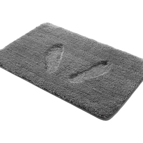 Baderomsteppe i mikrofiber, raggete, 17 x 59 tommer 1