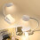 Lampe de bureau LED à pince, lampe de lecture flexible 5
