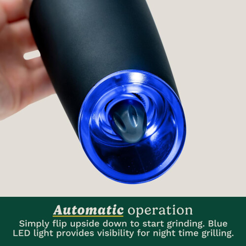 Μύλος Αλατιού και Πιπεριού Gravity με Μπλε Φως LED 2/3 Κυπέλλων 2