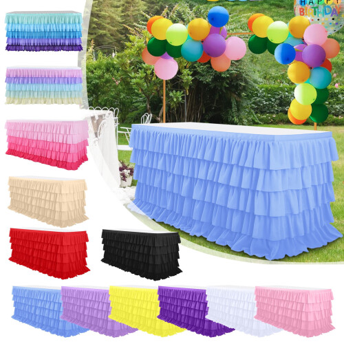 Toalha de mesa plissada multicamadas elegante 60x120 polegadas 2