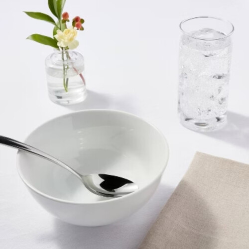 White Porcelain Noodle Bowl 12 oz 2