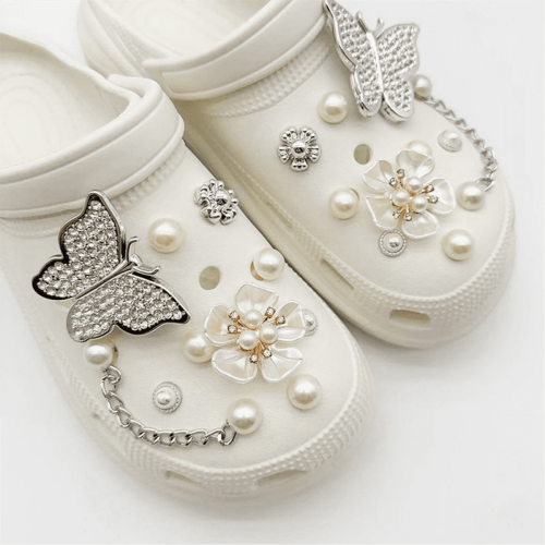 Seunta bróg Quaqdae criostail rhinestone 20 píosa 2