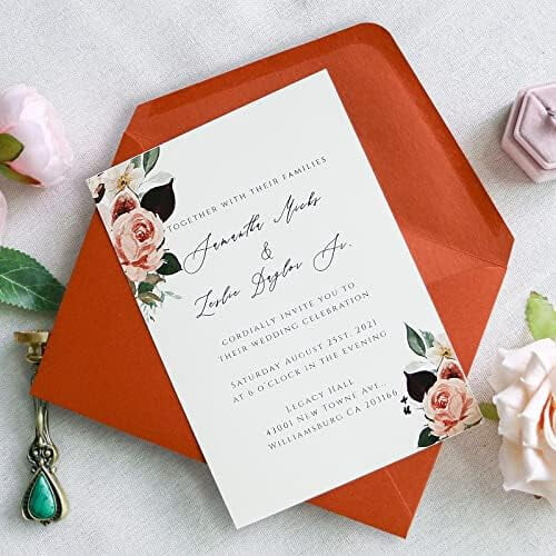 A7 envelopes burnt orange 5.35x7.5 inches 50 pcs 2