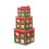 Geruite kerstdozen met deksels, in drie maten. 2