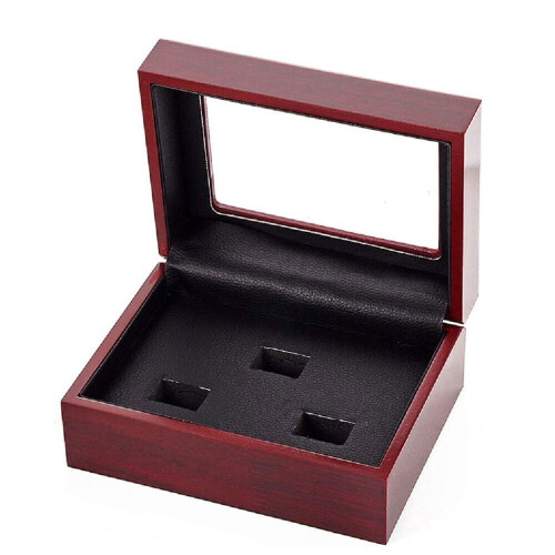 Championship Ring Display Case Wooden 1-7 Holes 2