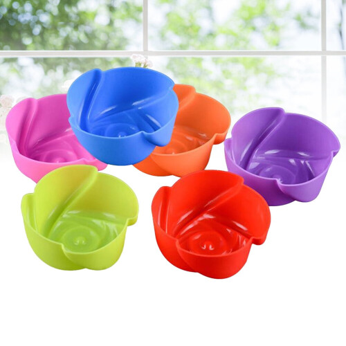 Rose Muffin Cup Silicone Mold 12 pcs 2