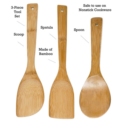 Conjunto de cozinha de bambu IMUSA, 3 peças 2