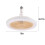 Ventilateur de plafond Gnobogi E27 avec éclairage, intensité variable 3 couleurs, faible consommation 3