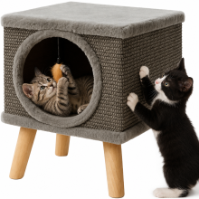 Katzenkratzhaus mit Liegeplatz Sisal Purlov 38x32x32 cm