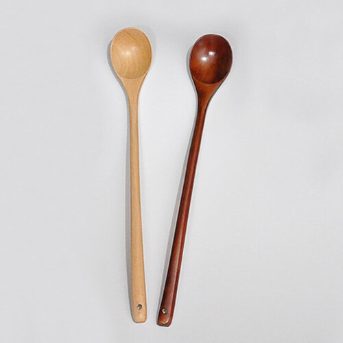 Wooden Stirring Spoon Natural Long Handle 33 cm 1