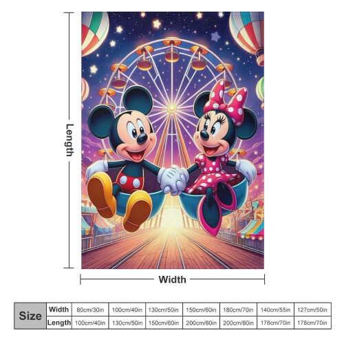 Mickey blanket ultra-soft flannel throw 50" x 60" 1