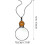 Collier loupe style classique, lot de 3 3