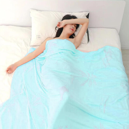 Poaug summer beach blanket breathable blue 1