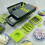 Manual Vegetable Chopper with Multi-function Grater and 3